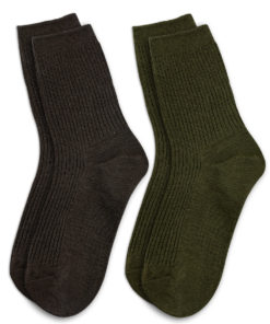2er Set braune und khaki Socken