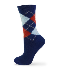 blaue warme Socken Lammwolle