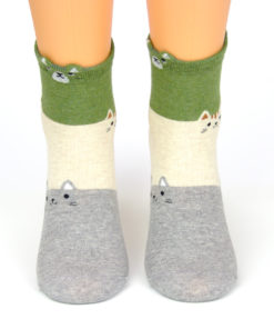 bunte Socken mit Katze
